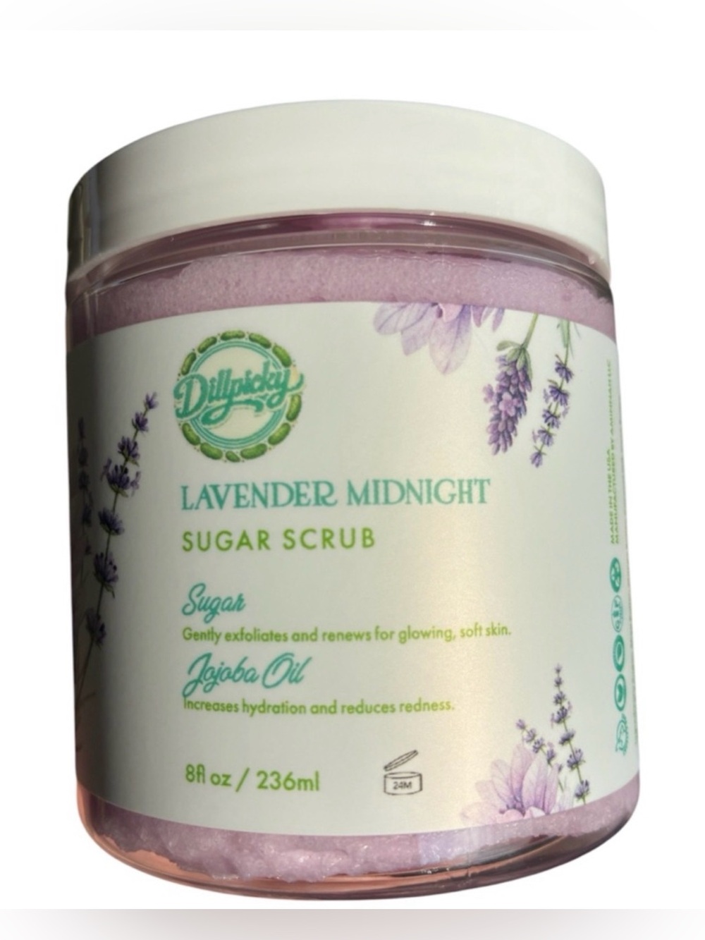 NWT Aminnah X Dillpicky Lavender Midnight Sugar Scrub retails $38.00 each